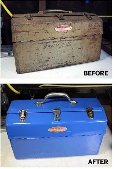 old metal tool box restoration|restore old tools videos.